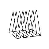2. Revistero duradero, la superficie está galvanizada en una hermosa superficie dorada brillante, de un solo lado y fácil de limpiar.
