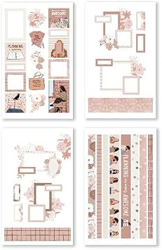 Rongrong Planner Babe Sticker Book for Planners, Calendars, Journals Aesthetic Premium Quality Hand Drawn Perfect for Making Your Planner Beautiful Scrapbook Accessories 24 Pages