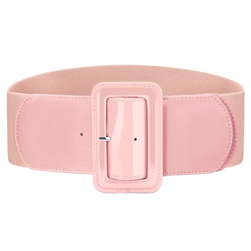 Image of VONMELLI Stretchy Wide Women Belts Elastic Vintage Belts for Women Fashion Ladies Waist Belt for Dress