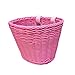 Altsuceser Hand-Woven Bike Basket for Adult and Kids Handlebar Bike, Front Handlebar Bicycle Basket Replacement, Easy Assembly and Portability for Bicycles Pink