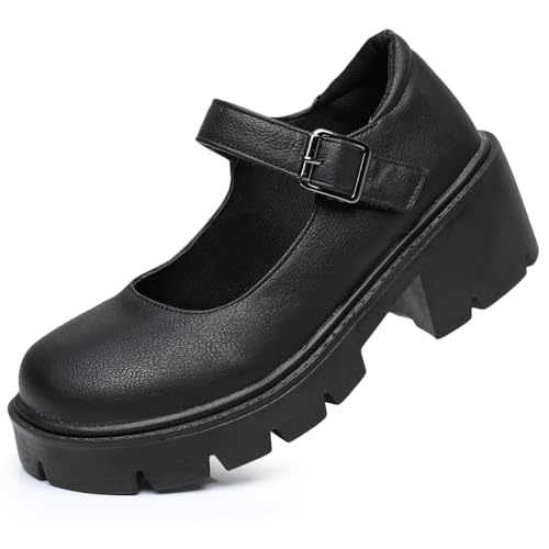 Platform Pumps Womens Gothic Lolita Shoes Mary Janes Ankle Strap Wedges Shoes