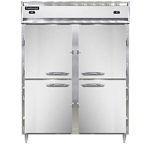 Continental Refrigerator DL2RFE-SS-PT-HD Designer Line Extra-Wide Two Section Pass-Thru Refrigerator/Freezer, 57