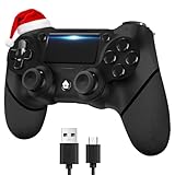 YUYIU Aggiornamento Wireless Controller per Ps4 Remote Plays-tation 4/Slim/Pro/PC, Controllori con Doppio Vibrazione Shock Speaker, Jack per …