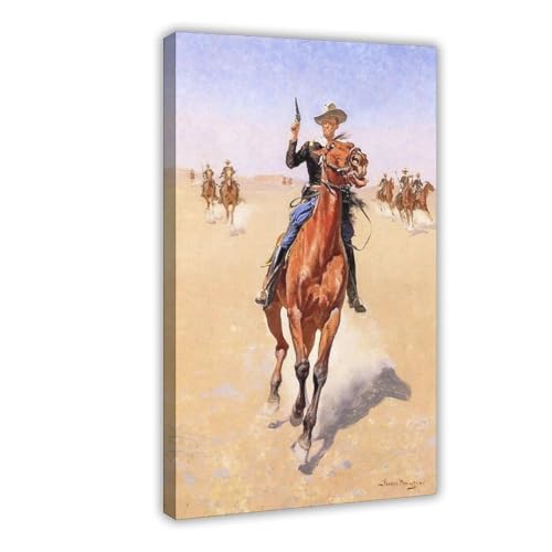Impression sur toile The Trooper décoration murale salon et bureau style vintage avec cadre