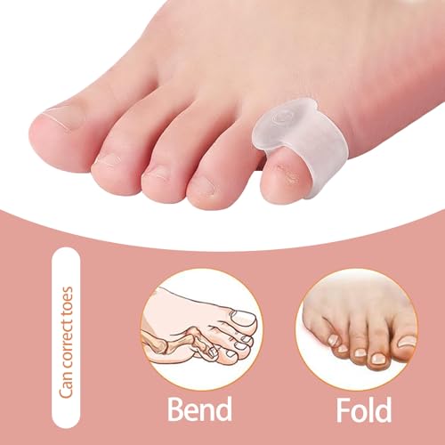 Image of 12 Pcs Gel Toe Separator,Toe Separators to Correct Your Toes,Toe spacers for Preventing Rubbing & Relieving Pressure, Pain Relief from Overlapping Toes