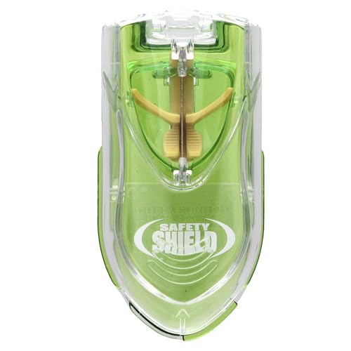 Ezy Dose Pill Cutter with Safety Shield, Safely Cut Pills and Vitamins, Pill Splitter, Retractable Blade Guard, Green
