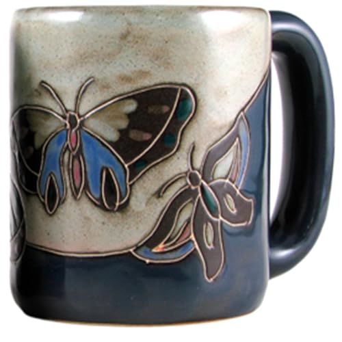 Taza de cerámica 16 oz con diseño mariposa miniatura 2
