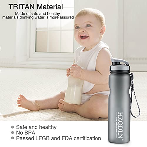 Sports Water Bottle, Bpa Free & Frosted Tritan Plastic, 36Oz Water Bottle With Leak Proof Flip Top Lid, Apply To The Gym, Yoga, Running, Outdoors, Cycling, And Camping… (Gray) #TOP5