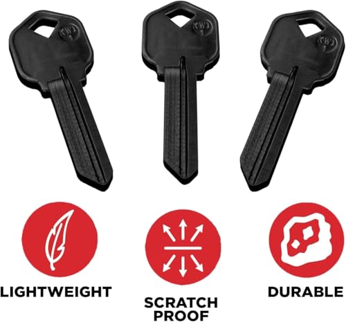 KeySmart AirKey, Aluminum SC1 Key Blanks, 75% Lighter, 2X Stronger Than Brass Bulk Keys, Durable and Scratch-Free, SC1 Set (3 Pack, Turquoise Green)