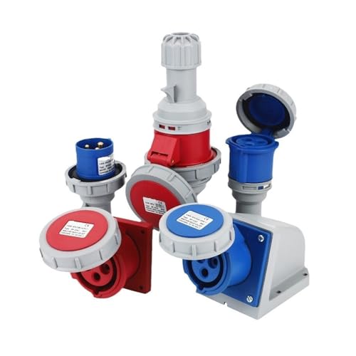 Connecteur industriel étanche 3 conducteurs pour l'alimentation de scies et compresseurs
