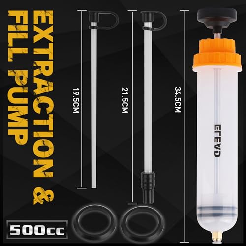 image for ELEAD 500cc Oil Extractor Pump, Oil Transfer Pump, Fluid Extractor, Fl