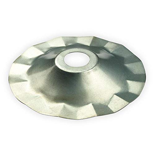 Sombrero metálico vintage para bombilla patio E26 plata miniatura 3