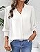 LOMON 3/4 Length Sleeve Womens Tops Quiet Luxury Summer 2026 Women Blouses Spring Break Essentials Fashion Clothing White S