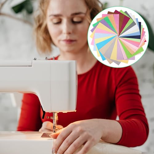 Wenrescry 30 Stück Baumwollstoff Patchwork – 20x25 cm Stoffpakete Baumwolle, Einfarbige & Bunte Quadrate für DIY Nähen, Quilten und Handwerk