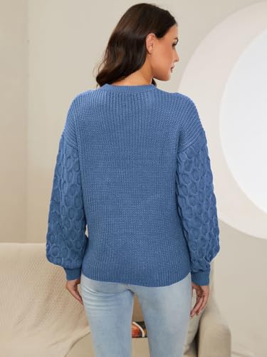 Womens Sweaters Long Sleeve Tops 2024 Sweatshirt for Women Fall Fashion Shirts Crewneck Cute Pullover Solid Clothes2