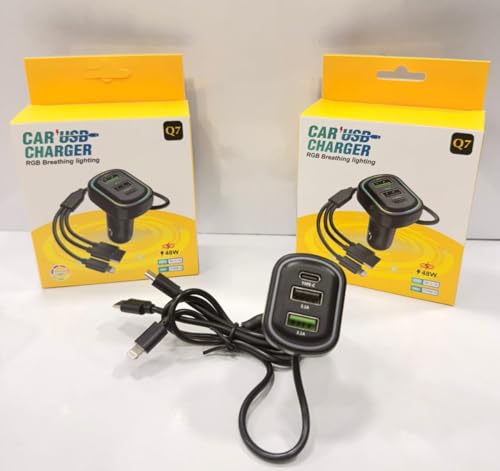 Image of MAXXOX 48W Car Power 16 Fast Car Charger with Dual Output, 48 Watts Total Fast Charging, Adapter for i -Phone & Android Smartphones and Tablets and Other Electronic Devices (Black)