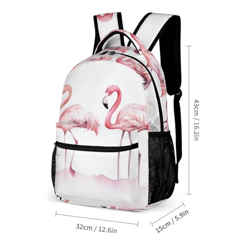Flamingos Backpack for Travel, Ultra Durable Small Bookbag Lightweight Daypack for Women Men2