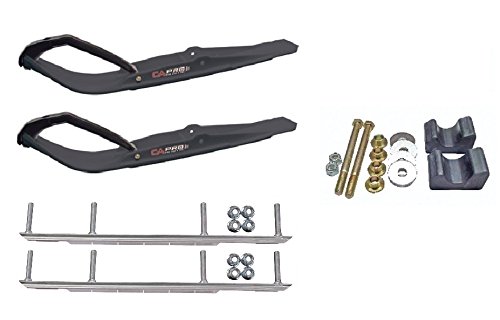 C&A Pro Black Razor Snowmobile Skis Kit for Arctic Cat 2009-