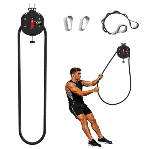 Endless Rope Trainer, Portable Pulley System with Adjustable Resistance