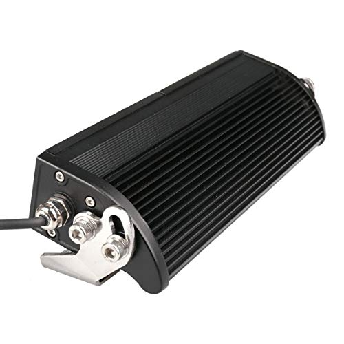 Lightronic 10 Inch 60W 6000K Cool White Super Bright Wide Driving Beam/Flood Beam, Off-Road Single Row Led Light Bar For Car, Pickup, Motorcycle, Atv, Utv & Power Sports, Ip69 Waterproof Rating, 1Pc #TOP3