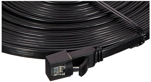 Image of UGREEN Cat7 Ethernet Cable, High Speed 10Gbps 600Mhz /s Shielded LAN Cord Flat Gigabit RJ45 Patch Cords Internet Wire Black for Gaming PS5 Xbox PC Router Modem Smart TV(10M)