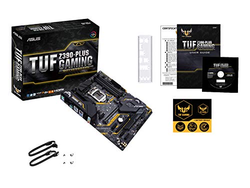ASUS TUF Z390-PLUS Gaming Scheda Madre Gaming Intel Z390 ATX con OptiMem II, Aura Sync RGB, Supporto DDR4 a 4266+ MHz, 32 Gbps M.2, Predisposizione Memoria Intel Optane e USB 3.1 Gen 2 Nativo