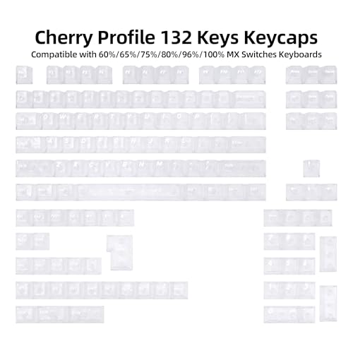 Touches transparentes profil cherry ergonomiques pour clavier gaming