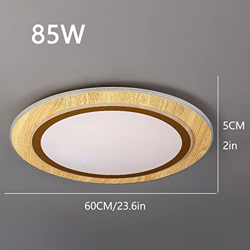 Plafonnier moderne en fer forgé rond avec lampe LED tricolore à intensité variable