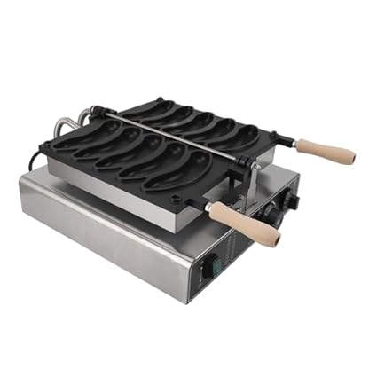 Waffeleisen in Bananenform, Elektrische Bananenwaffelmaschine. Doppelseitige Antihaftbeschichtung, 5 Fächer, für den Heimgebrauch (EU-Stecker 220 V) – Bild 6