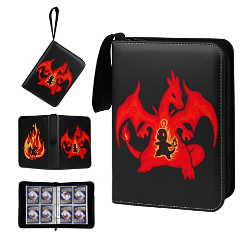 EDATOFLY Classeur Carte Pokemon Compatible 400 Cartes, Classeur Carte Cartes pour Pokemon, Classeur Carte Pokemon, Cadeau pour Enfants Les Collectionneurs (Noir) Cover