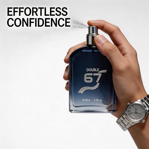 Image of AFLUXE Double 67 Eau de Toilette for Men, Long Lasting Woody Aromatic Fruity Cologne, Fresh Mens Fragrance, 3.3 fl oz (100 ml)