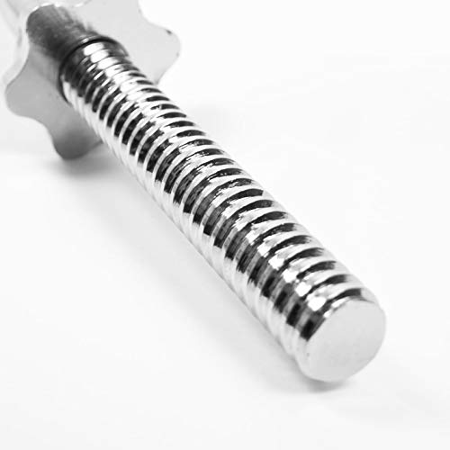 KOMODO 4ft Spinlock Barbell 48" Weightlifting 1 Inch Standard Plates Bar 4 Foot Steel Weight Lifting Bars with Spin Locks - Image 6