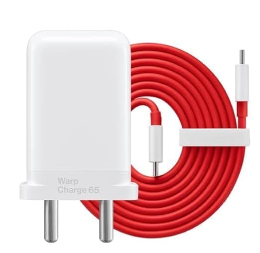 Image of Original 65W Fast Charger with USB Type-C to Type-C Cable Compatible with OnePlus 7, 7 Pro, 7T Reliable & Quick Charging