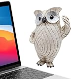 Figura de búho – Figura coleccionable con un gesto saludante, figura coleccionable de búhos con gesto de saludo, para interiores, jardín, mesa, salón, botellero