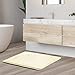 Memory Foam Bathrug – White, Bath Mat and Shower Rug Small 17" x 24" Inches, Non Slip Latex Free Plush Microfiber. Comfortable, Beautiful and Maximum Absorbency.