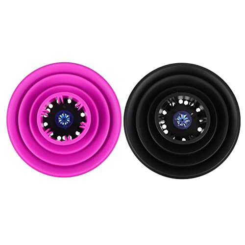 Mikinona Practical Folding Hair Dryer Diffusers 2pcs Silicone Hair Dryer Diffuser Nozzle for