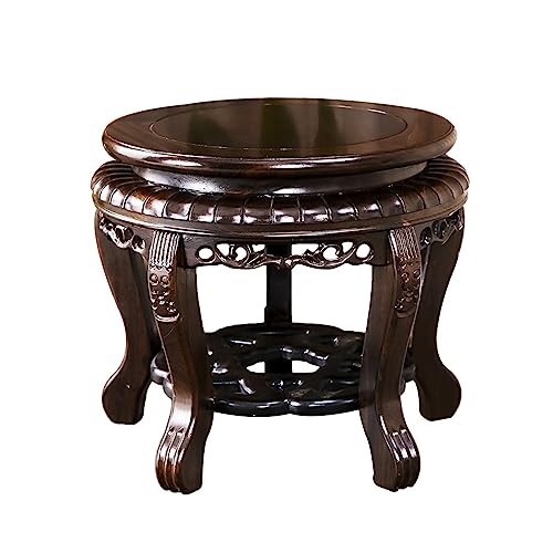 ULTRAWAVE Présentoir à Bonsaï Vase en Bois Base Vase présentoir Pot de Fleur Statue de Bouddha décoration Base rétro Artisanat Pot de Plantes