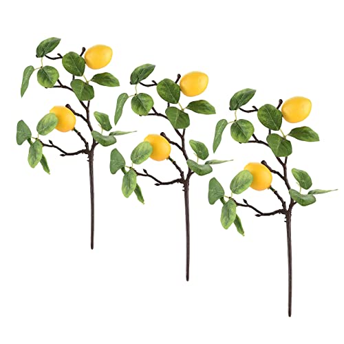 Pipulu 3 piezas de ramas de limón artificiales Cover