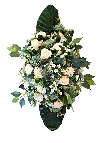 Flores artificiales iglesias bodas y altares centro beige DRW estilo barco 2