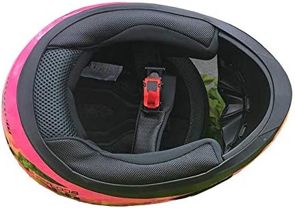 Miniatura 6 de Casco de motocicleta de cara completa con orejas de cuernos rosa para montar Motocross Racing Motobike Casco de Motocicleta