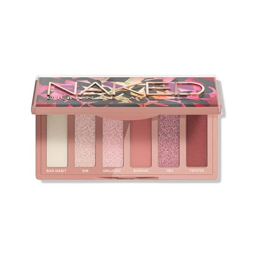 Urban Decay Naked Sin Mini Eyeshadow Palette - 6 Blush-Toned Neutral Shades - Richly Pigmented & Ultra Blendable Mattes and High-Shine Shimmers - Up to 12 Hour Wear - Perfect for Travel
