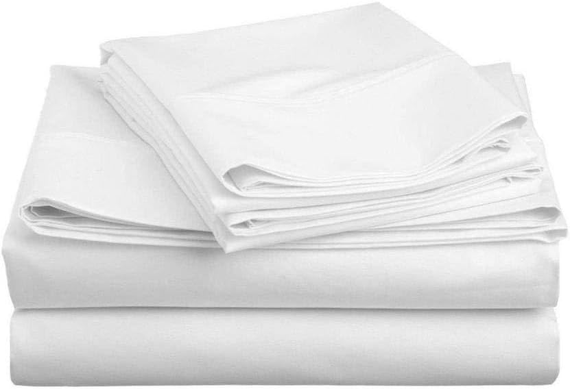 Flow's Linen One Piece Flat Sheet Superior Ultra Soft Quality Egyptian Cotton 600 Thread Count { 1-PC } Flat Sheet (Top Sheet) Solid Pattern (Grey) Twin Size