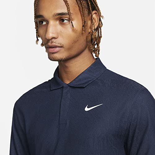 Nike Dri-Fit Adv Tiger Woods Men's Golf Polo (As1, Alpha, L, Regular, Regular, Thunder Blue/Obsidian/White) #TOP2