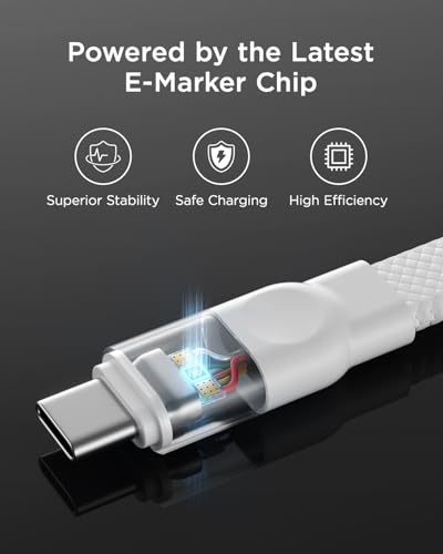 240W TALIX USB-C to USB-C Flat Braided Cable - image 4