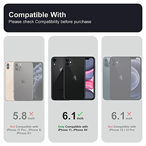 Image of Affix 2 Pack for iPhone 11 and iPhone XR Tempered Glass, Screen Protector Guard with Auto-Align Installation Tool, 9H Hardness Shatterproof, HD Clear Scratch Resistant