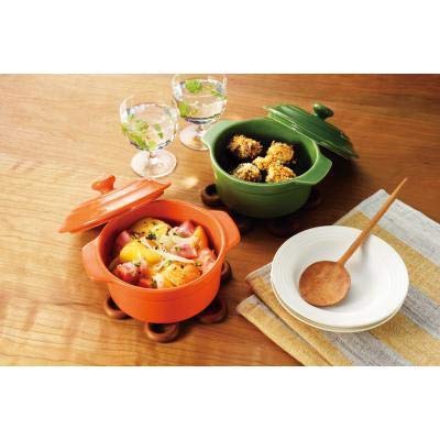 Amazon 電子レンジ オーブンで簡単ココット鍋 グリーン 電子レンジ調理用品 オンライン通販