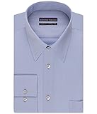 Geoffrey Beene Men's Dress Shirt Regular Fit Sateen Textured Stripe, ice Blue, 14.5' Neck 32'-33' Sleeve