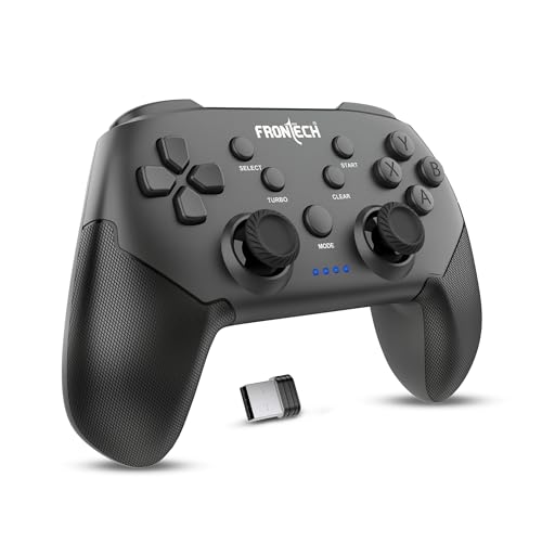 Image of FRONTECH Vortex Pro Wireless Gaming Pad, Dual Motor Vibration, 2.4G USB, 400mAh Battery, for PC /Windows /PS3 /Android TV (GP-0003)