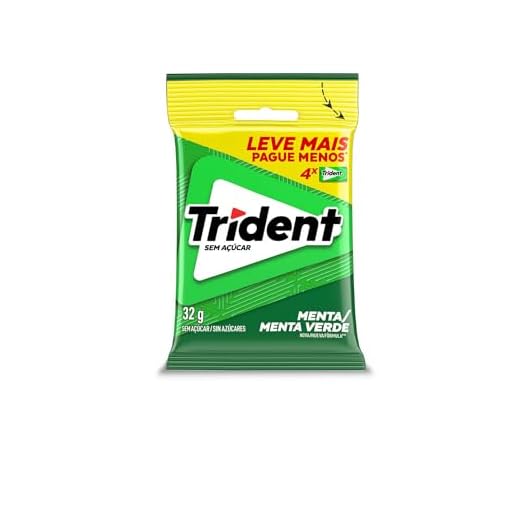 Chiclete Trident menta bag com 4 unidades