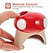 CVUTOVO Hamster Mushroom House Ceramic Hideout Nest for Chinchilla PET House Comfortable Resting Area Summer PET Supply